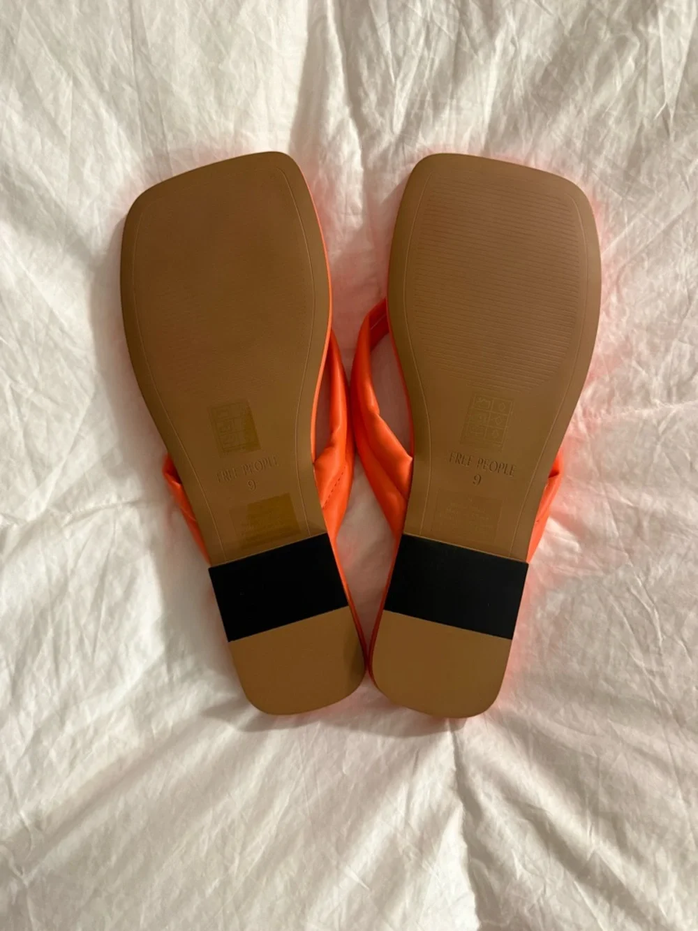 Free People Orange Square-Toe Flip Flop Sandals - Picture 5 of 5
